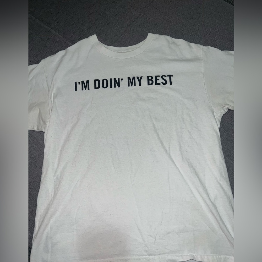 “Doin’ My Best” White Graphic Tee